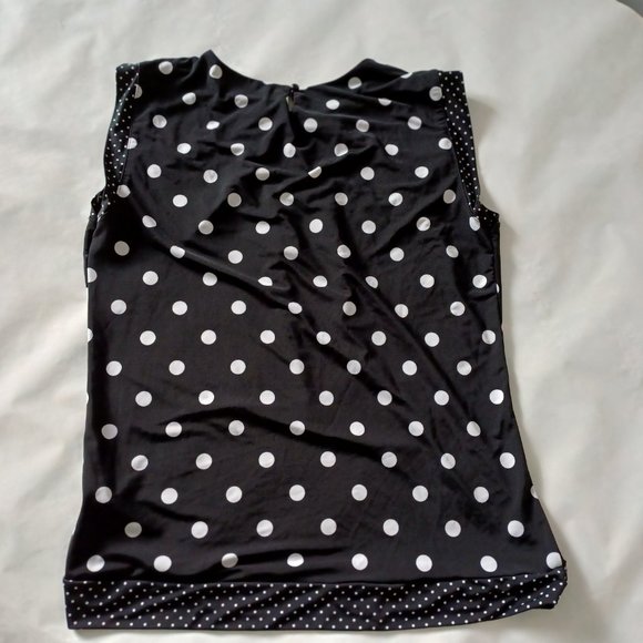 Polka Dots Suzy Shier M Top Blouse - Picture 6 of 12